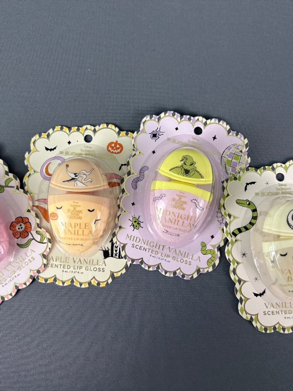 Disney Nightmare Before Christmas Scented Lip Gloss Set of 4 NWT